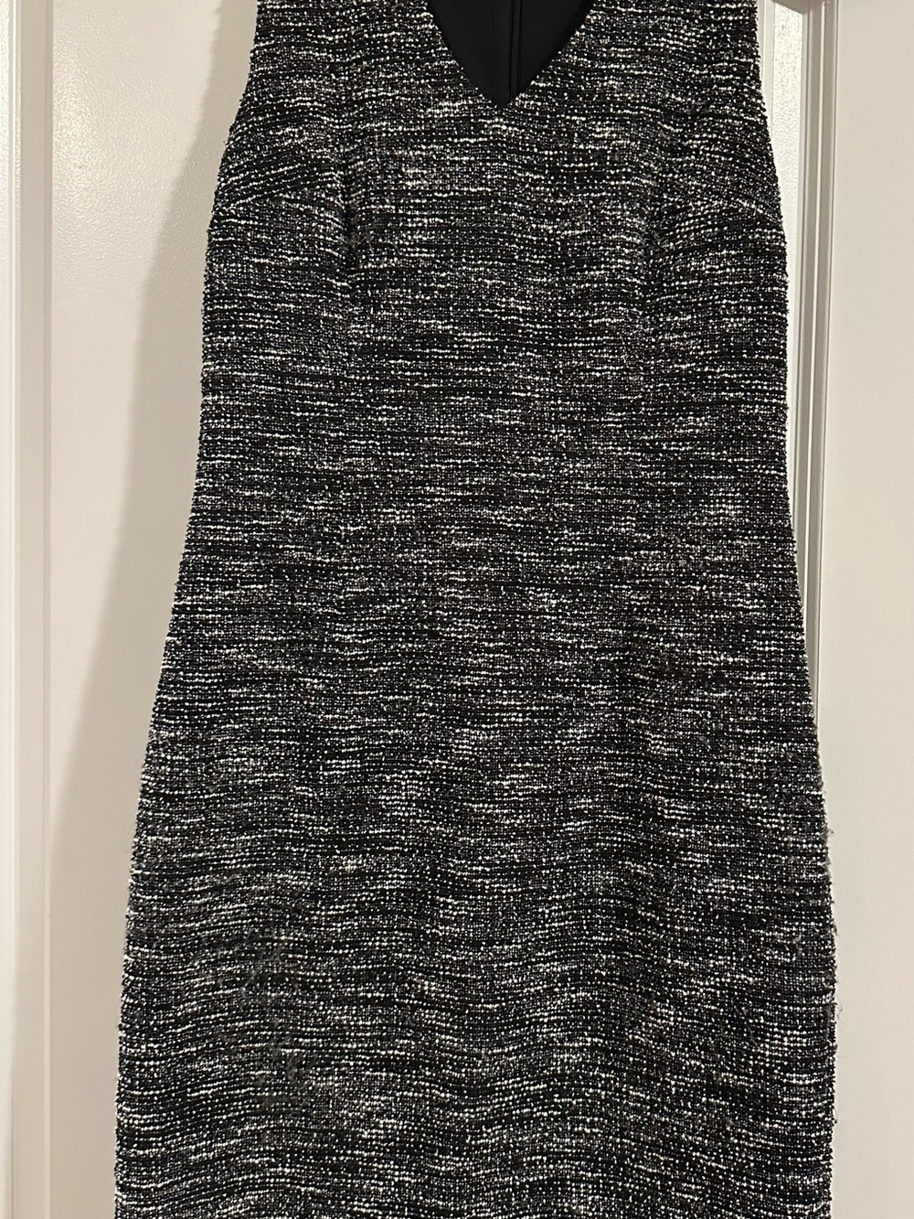 Ann Taylor Factory Black and White Tweed Sheath Dress